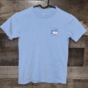 Southern Tide Sky Blue Tee with Fish Logo